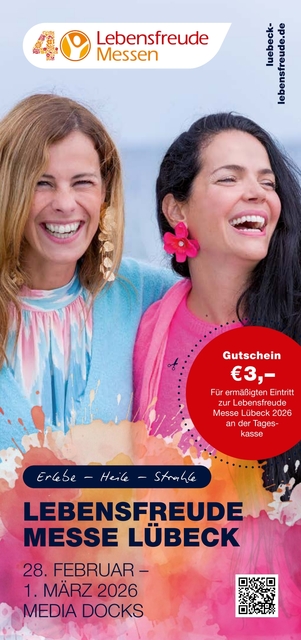 Flyer Lebensfreude Messe Lübeck 2026